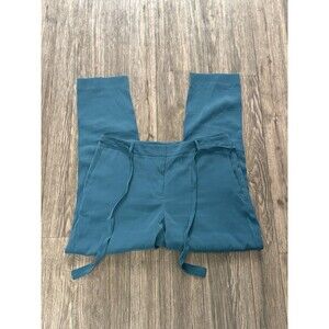 DKNY Pants  size 6 The ESSEX Ankle ‎ Dark Teal  Waist Tie   Stretch  Career
